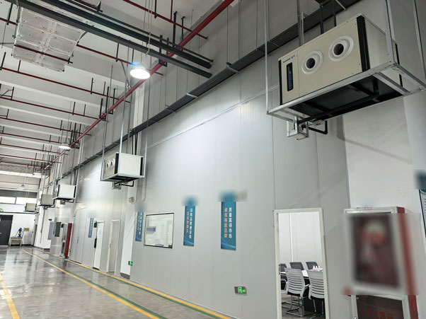 半導體生產車間整體降溫，應用蒸發冷省電空調-臥式射流機